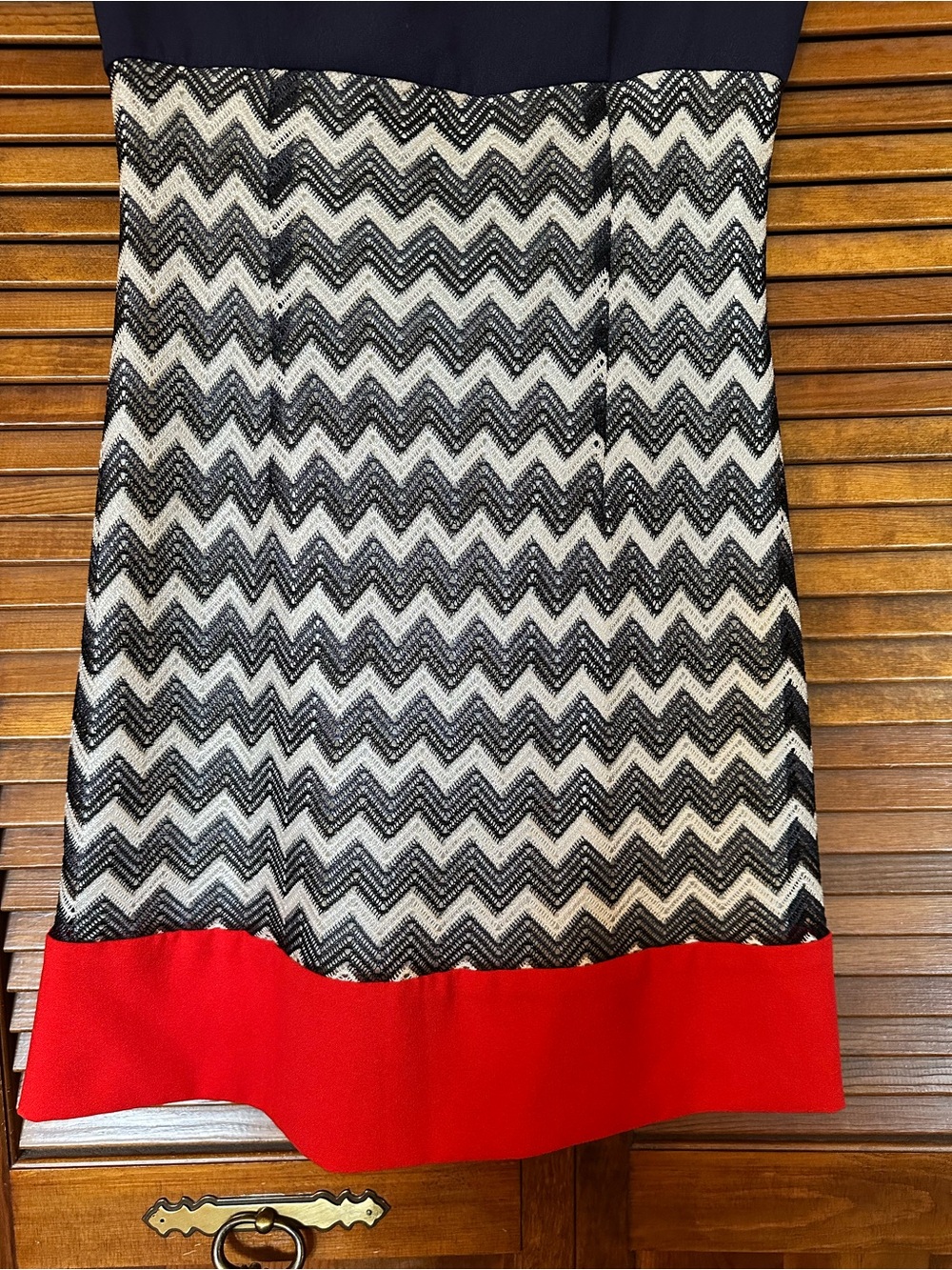 BNWOT Max and Cleo Ava Colorblock Chevron Dress size 8 - Picture 6 of 14